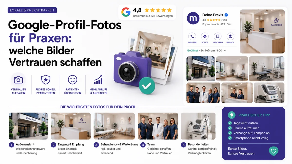 Google-Profil-Fotos für Praxen: welche Bilder Vertrauen schaffen