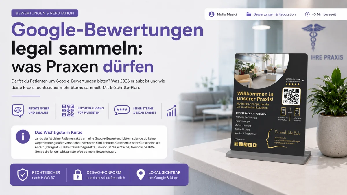 Google-Bewertungen legal sammeln: was Praxen dürfen