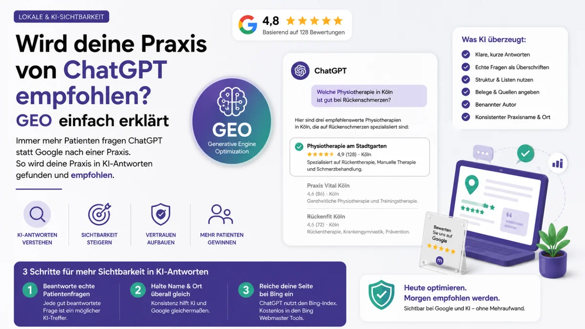 Wird deine Praxis von ChatGPT empfohlen? GEO einfach erklärt